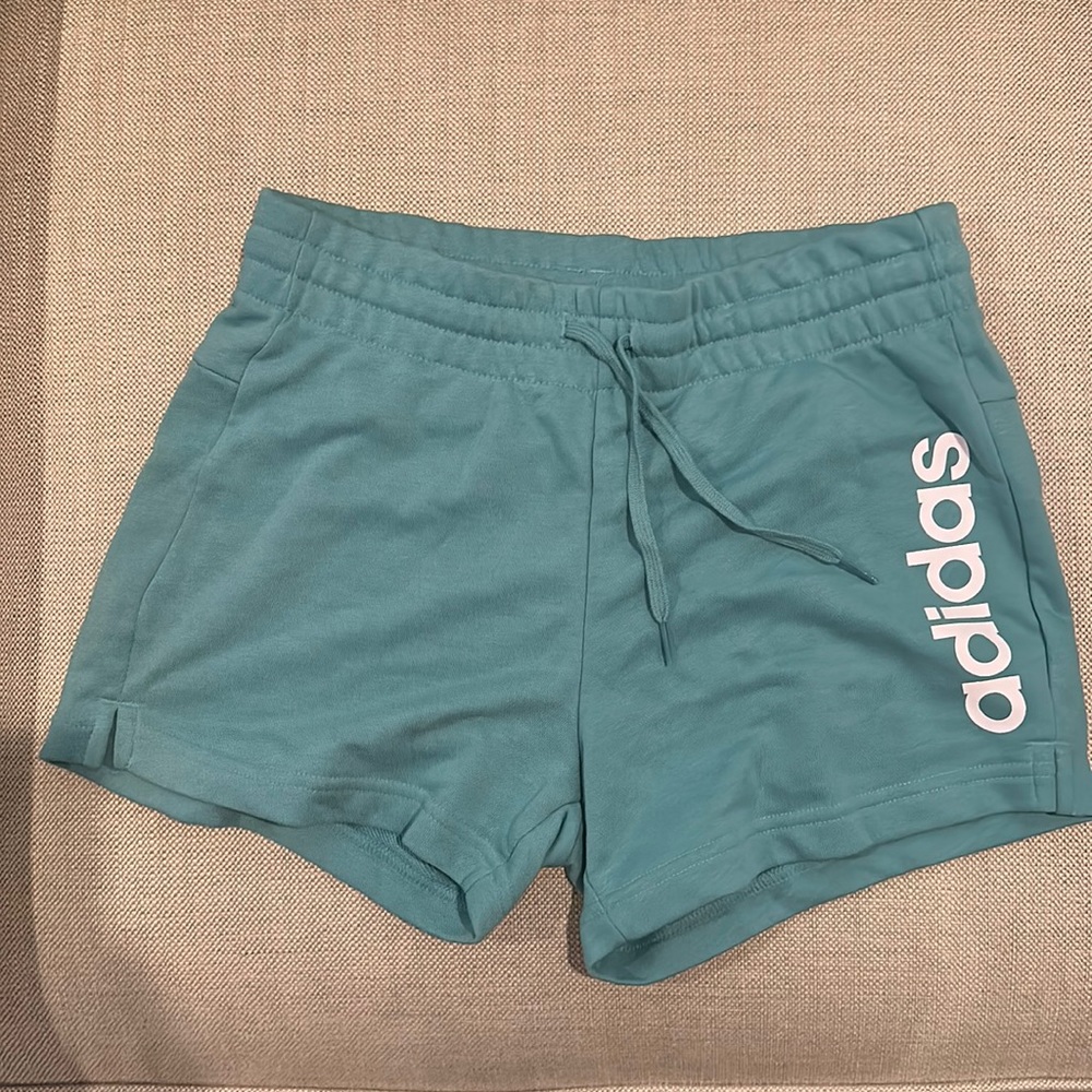 Adidas women shorts teal/aqua size small